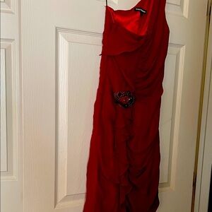 Kurt Thomas One Shoulder Red Dress